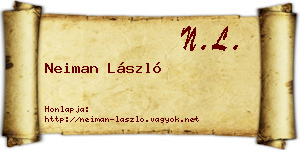 Neiman László névjegykártya